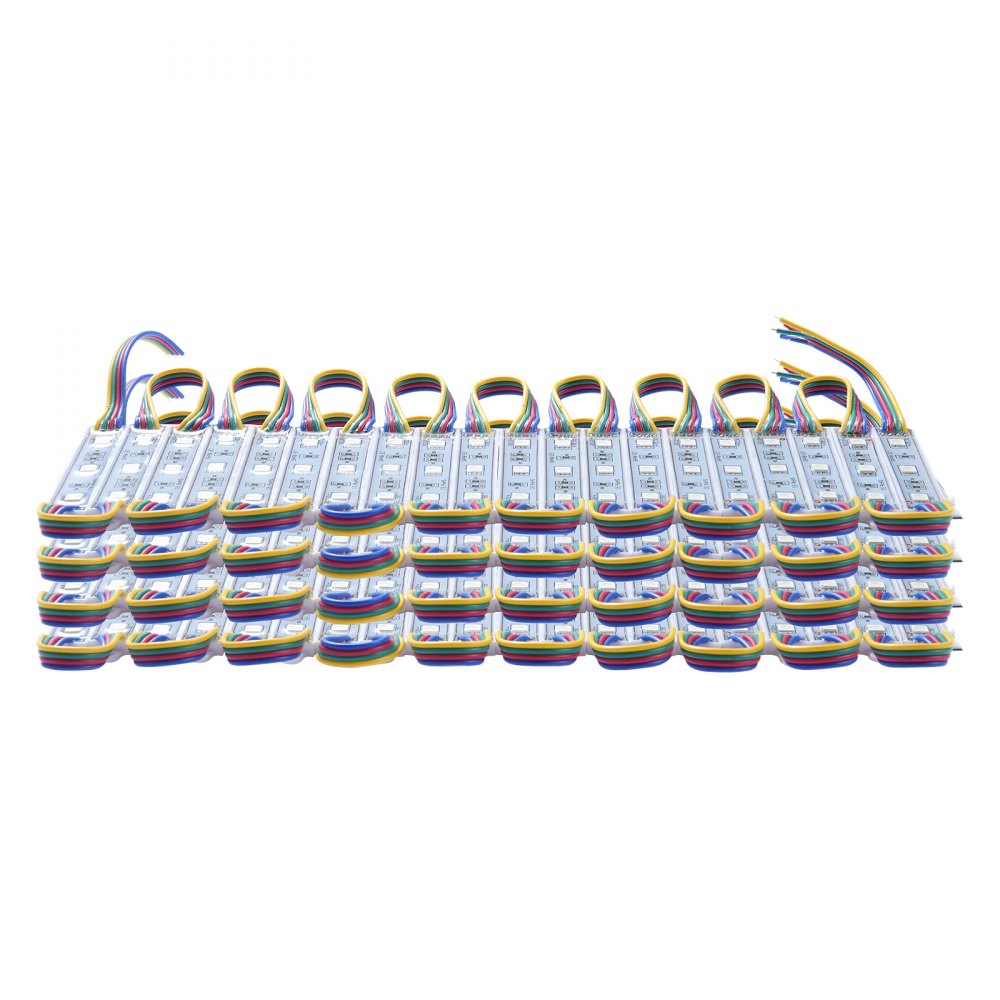 VEVOR 80PCS LED Storefront Lights, 41 ft, LED Module Lights, 5050 SMD 3-LED RGB Color Changing Window Lights with Remote Control for Business Store Window Advertising Letter Signs, IP68 Waterproof