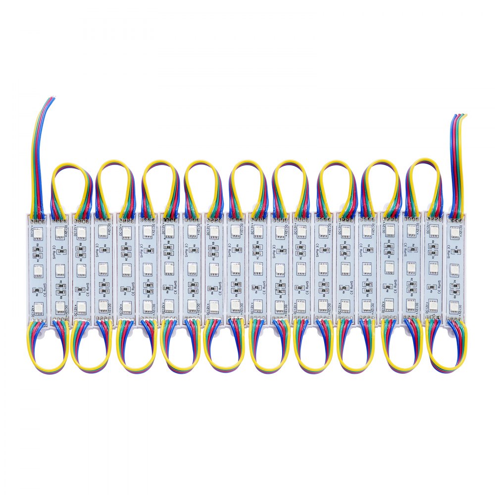 VEVOR 200PCS LED Storefront Lights, 103 ft, LED Module Lights, 5050 SMD 3-LED RGB Color Changing Window Lights with Remote Control for Business Store Window Advertising Letter Signs, IP68 Waterproof