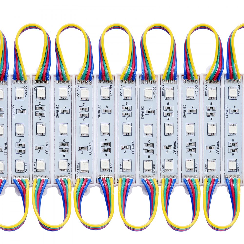 VEVOR 200PCS LED Storefront Lights, 103 ft, LED Module Lights, 5050 SMD 3-LED RGB Color Changing Window Lights with Remote Control for Business Store Window Advertising Letter Signs, IP68 Waterproof