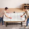 VEVOR 54" Air Hockey Table with Electronic Scorer & High-powered Blower, for Family Game Room, Basements and Home Air Powered Hockey Arcade Game Table Set with Pushers & Pucks, Stable Leg
