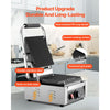 VEVOR Commercial Panini Grill, 1800W Electric Sandwich Panini Maker, Stainless Steel Sandwich Press Grill, Panini Grill with Temp Control & 9"x9" Full Grooved Enamel Plate for Hamburger Steak Bacon