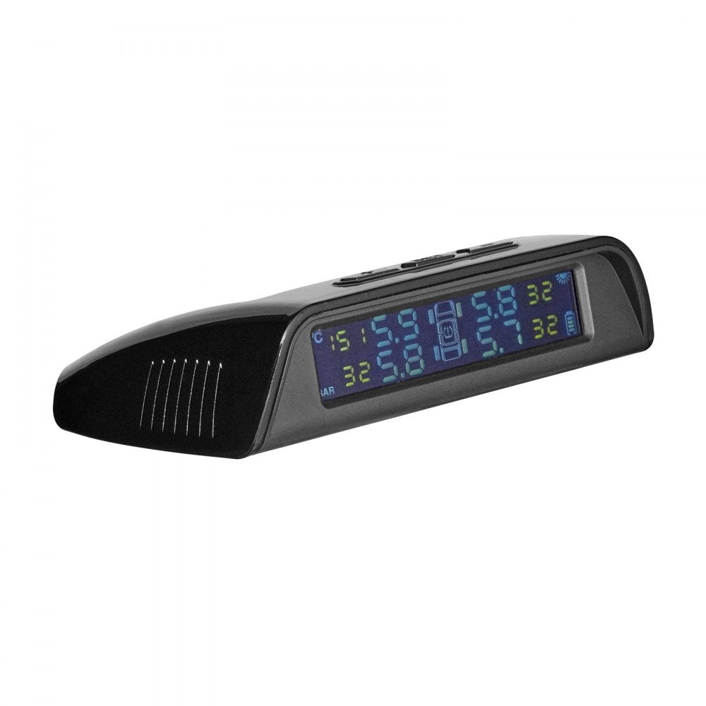 VEVOR RV Tire Pressure Monitoring System, 7.3-116 PSI Trailer TPMS, Universal Wireless Car Alarm System, Waterproof TPMS Sensors Set with Solar Charge, 6 Sensors, 5 Alarm Modes, and Real-time Display