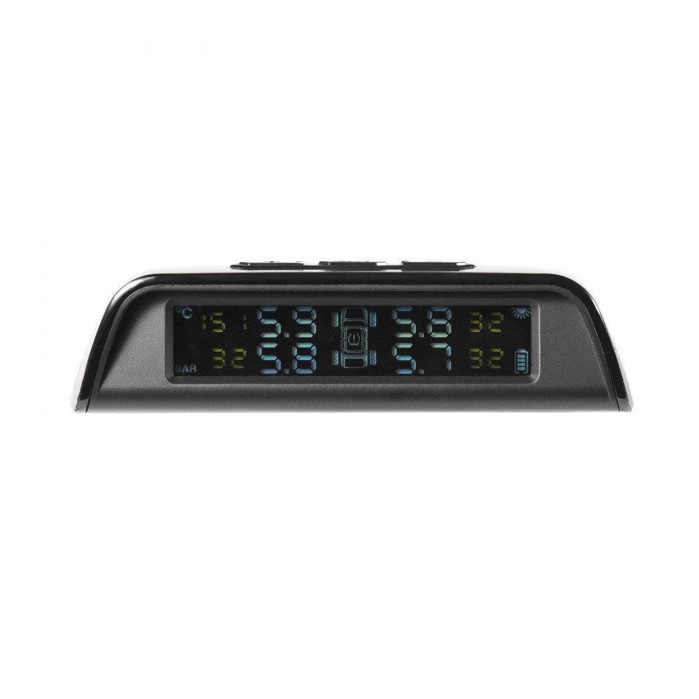 VEVOR RV Tire Pressure Monitoring System, 7.3-116 PSI Trailer TPMS, Universal Wireless Car Alarm System, Waterproof TPMS Sensors Set with Solar Charge, 6 Sensors, 5 Alarm Modes, and Real-time Display