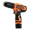 VEVOR Cordless Drill Driver, 5-In-1, Metal Chuck, Dual-Speed Variable, Drill Driver Kit with 2 Lithium Batteries and Charger, Tool Box, for Wood and Metal Drilling, Screw Tightening or Loosening