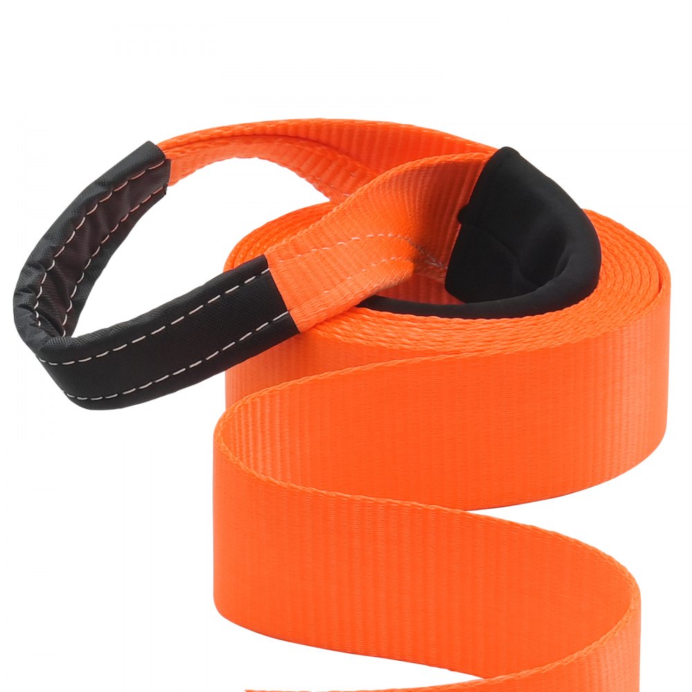 VEVOR Heavy Duty Tow Strap Recovery Kit 3 in x 30 ft (MBS-36,000 lbs) Tree Saver Winch Strap, Triple Reinforced Loop & Protective Sleeves & Storage Bag, 3/4" D-Ring Shackles, for Truck Jeep SUV ATV