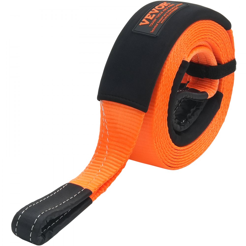 VEVOR Heavy Duty Tow Strap Recovery Kit 3" x 20 ft (MBS-36,000 lbs) Tree Saver Winch Strap, Triple Reinforced Loop & Protective Sleeves & Storage Bag , 3/4" D-Ring Shackles, for Truck Jeep SUV ATV