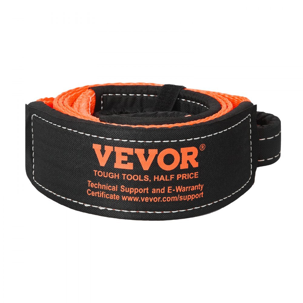 VEVOR Recovery Tow Strap 3 inches, 8 feet 36,000 lbs Break Strength, Triple Reinforced Loop Straps, Tree Saver, Winch Line Extension Strap, Off Road Towing and Recovery, Extreme Weather Resistance