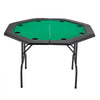 VEVOR Foldable Poker Table, 8 Player 48 in Folding Casino Leisure Table with Padded Rails & Cup Holders, Octagonal Portable Game Tables with Felt & Metal Legs, for Texas Hold'em Game and Blackjack