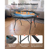 VEVOR Foldable Poker Table, 8 Player 48 in Folding Casino Leisure Table with Padded Rails & Cup Holders, Octagonal Portable Game Tables with Felt & Metal Legs, for Texas Hold'em Game and Blackjack