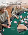 Waterproof thick cushioned armrest detail on the poker table