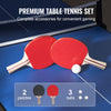 VEVOR Ping Pong Table, Mid-Size Table Tennis Game, Indoor MDF Table Tennis Table, Foldable Portable Complete Ping Pong Table Set with Net, 2 Paddles, 3 Balls, Carry Bag, Handle (No Assembly Required)