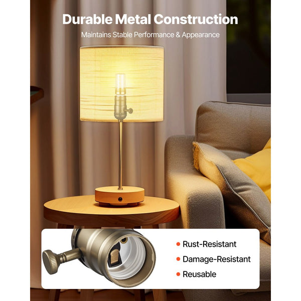 Vevor Lamp Rewire Kit E26 Socket with 12' Cord Antique Bronze New ...