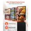 VEVOR 43 in Indoor Digital Signage Floor Standing Advertising Display Kiosk, WiFi HDMI/USB Input Android OS, 178° Wide View, LCD Touchscreen Interactive Monitor, Mobile Commercial Totem Poster