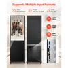 VEVOR 43 in Indoor Digital Signage Floor Standing Advertising Display Kiosk, WiFi HDMI/USB Input Android OS, 178° Wide View, LCD Touchscreen Interactive Monitor, Mobile Commercial Totem Poster
