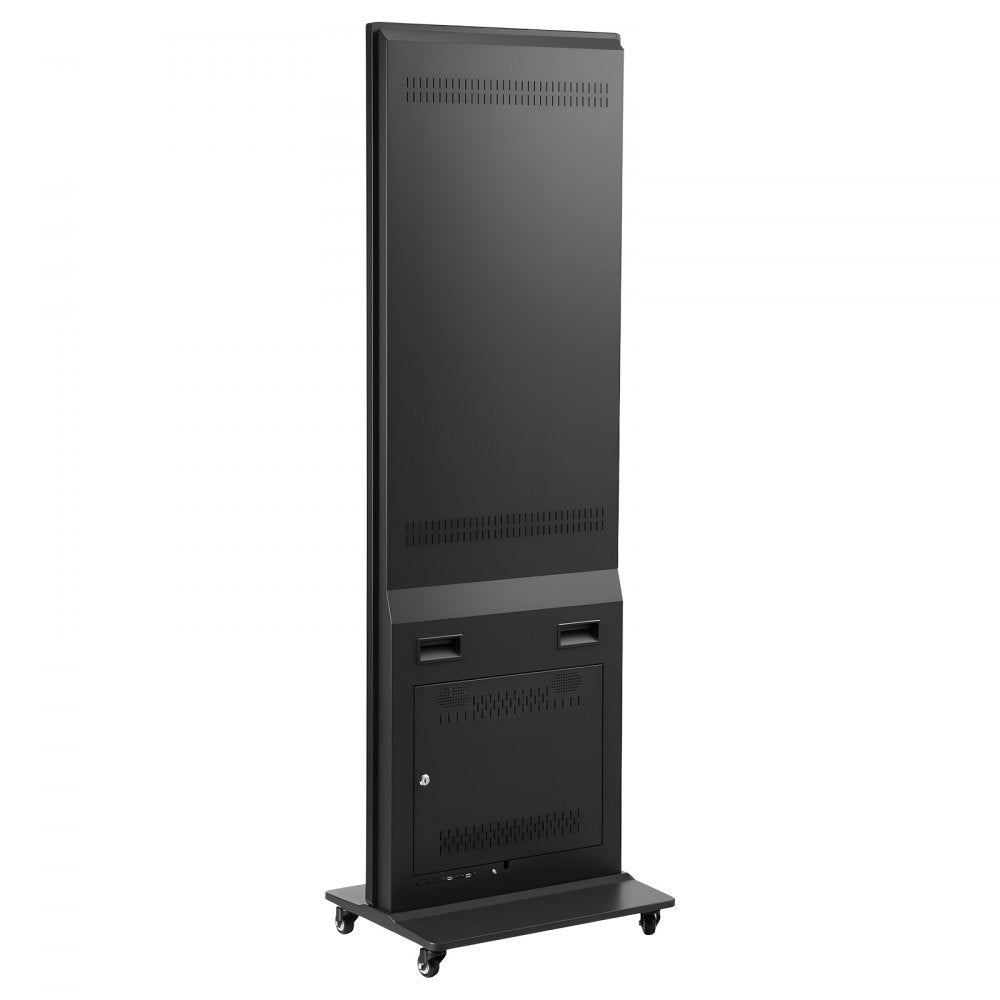 VEVOR 43 in Indoor Digital Signage Floor Standing Advertising Display Kiosk, WiFi HDMI/USB Input Android OS, 178° Wide View, LCD Touchscreen Interactive Monitor, Mobile Commercial Totem Poster