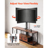 VEVOR TV Stand with Mount, 47.2 Inch, TV Stand Console with Power Outlet & Storage Drawers, for 32-75 Inch TVs, Height Adjustable Entertainment Center with LED Lights, for Living Room, Rustic Brown