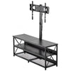 VEVOR TV Stand with Mount, 47.2 Inch, TV Stand Console with Power Outlet, for 32-75 Inch TVs, Height Adjustable Swivel Entertainment Center with Open Storage Shelf, for Living Room Bedroom, Black