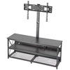 VEVOR TV Stand with Mount, 47.2 Inch, TV Stand Console with Power Outlet, for 32-75 Inch TVs, Height Adjustable Swivel Entertainment Center with Open Storage Shelf, for Living Room Bedroom, Black