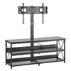 VEVOR TV Stand with Mount, 47.2 Inch, TV Stand Console with Power Outlet, for 32-75 Inch TVs, Height Adjustable Swivel Entertainment Center with Open Storage Shelf, for Living Room Bedroom, Black