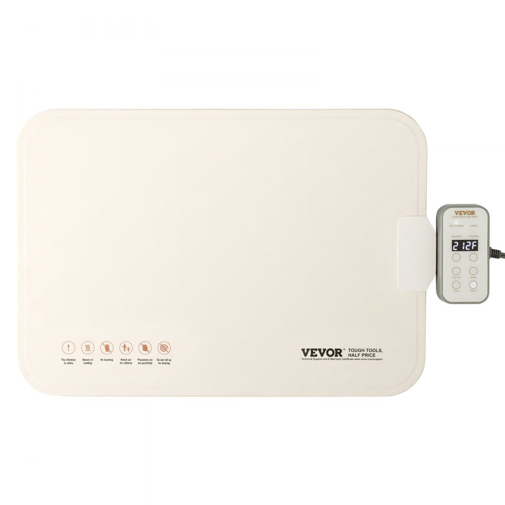 VEVOR Electric Warming Tray, Food Warming Mat for Buffet, Rollable & Portable Silicone Food Warmer with 4 Adjustable Temperature Settings, Auto Shut-Off & Child Lock, Perfect for Parties, Catering