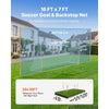 VEVOR Soccer Goal 16 x 7 FT Soccer Goal for Backyard with Iron Frame PE Net, Durable Backstop, Target Net, Ground Stakes, Ropes, for Youth & Adults, Outdoor Sports, Backyard Games, Practice Training