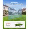 VEVOR Soccer Goal 9 x 5 FT Soccer Goal for Backyard with Iron Frame PE Net, Durable Backstop, Target Net, Ground Stakes, Ropes, for Youth & Adults, Outdoor Sports, Backyard Practice Training Games