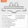 VEVOR Exhaust Kit, 8 Pieces, DIY Universal Galvanized Steel Exhaust Kit with Slip-Fit Joint & Large Exhaust Tube, Rust-Proof Exhaust Pipe for Exhaust System, Fit for Garage/Auto Repair Store/4S Store