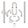 VEVOR Exhaust Kit, 8 Pieces, DIY Universal Galvanized Steel Exhaust Kit with Slip-Fit Joint & Large Exhaust Tube, Rust-Proof Exhaust Pipe for Exhaust System, Fit for Garage/Auto Repair Store/4S Store