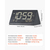 VEVOR Digital Alarm Clock, Wooden Desk Clock with Dual Alarm, USB Port, Snooze, Night Light, Voice Control, Adjustable Volume, Bedside Desktop Clock with Charger for Bedroom, Kitchen, Office, Black