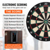 VEVOR Dartboard and Cabinet Set, Ready-to-Play Bundle Dartboard Cabinet Set, Hideaway Cabinet Features Electronic Scoring, Easy Assembly, Complete with All Accessories, Perfect for Cricket Games