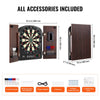 VEVOR Dartboard and Cabinet Set, Ready-to-Play Bundle Dartboard Cabinet Set, Hideaway Cabinet Features Electronic Scoring, Easy Assembly, Complete with All Accessories, Perfect for Cricket Games