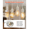 VEVOR Plug in Hanging Light Cord Kit, 16ft Lantern Extension Cords, 2 Pack E26 Light Socket Lamp Cord Replacement, Secure & Sturdy, Easy to Install, Pendant Lamp Kit On/Off Switch & Socket Rings