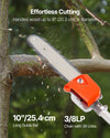 VEVOR Gas Pole Saw, 43CC 2 Stroke Gas Powered Pole Saws with 10 in Cutting Bar, Cordless Tree Trimmer with 30 fl.oz Fuel Tank, 6.8 to 11.7 ft Extendable, Powerful Chainsaw for Tree Trimming Pruning