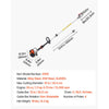 VEVOR Gas Pole Saw, 25CC 2 Stroke Gas Powered Pole Saws with 8 in Cutting Bar, Cordless Tree Trimmer with 23 fl.oz Fuel Tank, 6.5 to 9 ft Extendable, Powerful Chainsaw for Tree Trimming Pruning