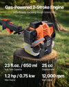 VEVOR Gas Pole Saw, 25CC 2 Stroke Gas Powered Pole Saws with 8 in Cutting Bar, Cordless Tree Trimmer with 23 fl.oz Fuel Tank, 6.5 to 9 ft Extendable, Powerful Chainsaw for Tree Trimming Pruning