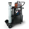 VEVOR Welding Cart, 2-Tier Heavy Duty Welder Cart with Anti-Theft Lockable Cabinet, 265LBS Weight Capacity, 360° Swivel Wheels, Tank Storage Safety Chains, Welding Cabinet for TIG, ARC, Plasma Cutter