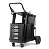 VEVOR Welding Cart, 2-Tier 4 Drawers Welder Cart with 265 LBS Weight Capacity, 360° Swivel Wheels, Tank Storage Safety Chains, Heavy Duty Rolling MIG Welder Cart for Mig Welder and Plasma Cutter