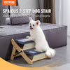 VEVOR Wooden Pet Steps, Convertible 2-in-1 Dog Stairs and Ramp for Beds, Sofas, and Vehicles, Supports Small to Large Animals up to 110 lbs, Foldable Design for Easy Storage