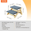 VEVOR Wooden Pet Steps, Convertible 2-in-1 Dog Stairs and Ramp for Beds, Sofas, and Vehicles, Supports Small to Large Animals up to 110 lbs, Foldable Design for Easy Storage