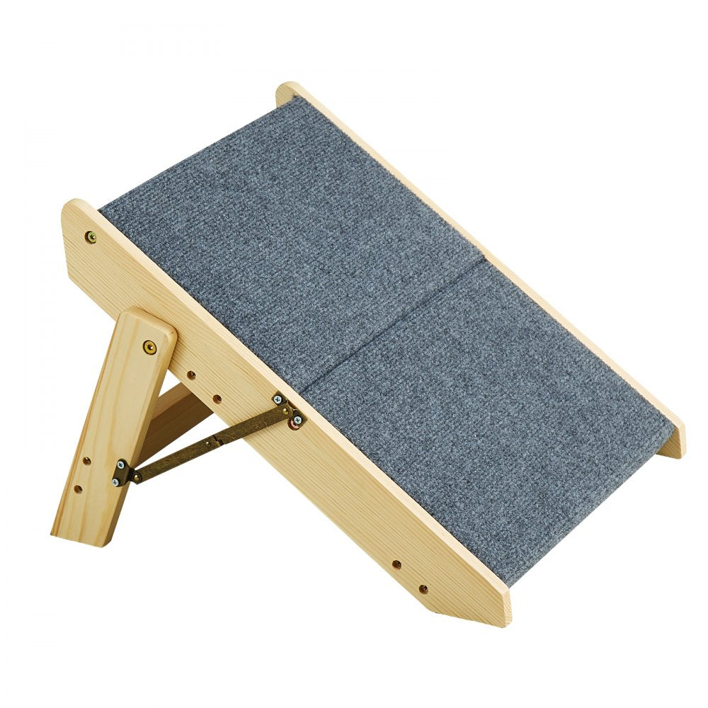 VEVOR Wooden Pet Steps, Convertible 2-in-1 Dog Stairs and Ramp for Beds, Sofas, and Vehicles, Supports Small to Large Animals up to 110 lbs, Foldable Design for Easy Storage