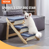 VEVOR Wooden Pet Steps, Convertible 2-in-1 Dog Staircase & Ramp for Access to Beds, Sofas, and Vehicles, Three-Step Design Supports Pets up to 150 lbs, Ideal for Small to Large Breeds