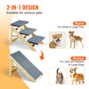 VEVOR Wooden Pet Steps, Convertible 2-in-1 Dog Staircase & Ramp for Access to Beds, Sofas, and Vehicles, Three-Step Design Supports Pets up to 150 lbs, Ideal for Small to Large Breeds