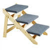 VEVOR Wooden Pet Steps, Convertible 2-in-1 Dog Staircase & Ramp for Access to Beds, Sofas, and Vehicles, Three-Step Design Supports Pets up to 150 lbs, Ideal for Small to Large Breeds