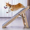 VEVOR Wooden Pet Steps and Ramp Combo, 2-in-1 Design, Foldable Access for Beds, Sofas, and Vehicles, 4-Step Structure for Pets of Small to Large Size, Supports up to 150 lbs