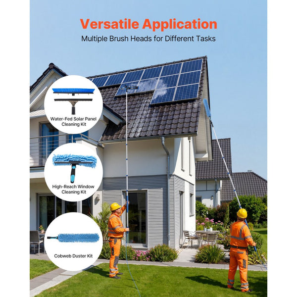 Vevor Solar Panel Cleaning Kit 15' Water Fed Pole Brush New – FactoryPure