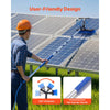 VEVOR Solar Panel Cleaning Kit, 15 ft, Water Fed Pole Kit with Cleaning Brush, Squeegee, Soap Dispenser, Extendable Aluminum Telescopic Pole, 180° Rotatable Brush Head, for Roof Mounted Solar Panels