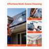 VEVOR Solar Panel Cleaning Kit, 15 ft, Water Fed Pole Kit with Cleaning Brush, Squeegee, Soap Dispenser, Extendable Aluminum Telescopic Pole, 180° Rotatable Brush Head, for Roof Mounted Solar Panels