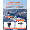 VEVOR Solar Panel Cleaning Kit, 33 ft, Water Fed Pole Kit with Cleaning Brush, Squeegee, Soap Dispenser, Extendable Aluminum Telescopic Pole, 180° Rotatable Brush Head, for Roof Mounted Solar Panels