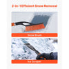 VEVOR Snow Brush and Ice Scrapers for Car Windshield, 27-inch Aluminum Snow Scraper Removal Tool with Foam Grip & Scratch-Free Bristles, Detachable and Easy-to-Carry for Cars, Trucks, SUVs, RVs