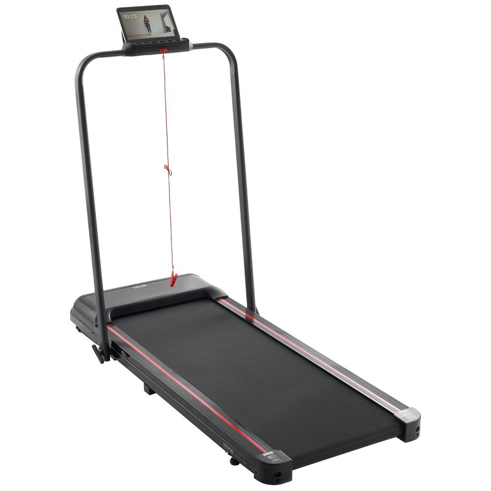 VEVOR Walking Pad, Under Desk Treadmill for Home Office, Working Walking Running Machine, 265 Lbs Capacity Folding Treadmill, 2.5HP 2 in 1 Portable Pad with Handle Bar, Remote Control and LED Display